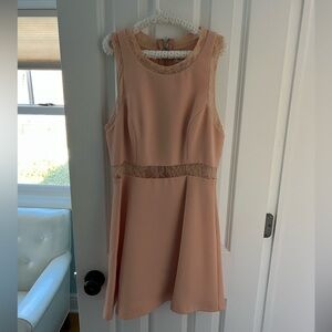 BCBG pink lace rimmed dress